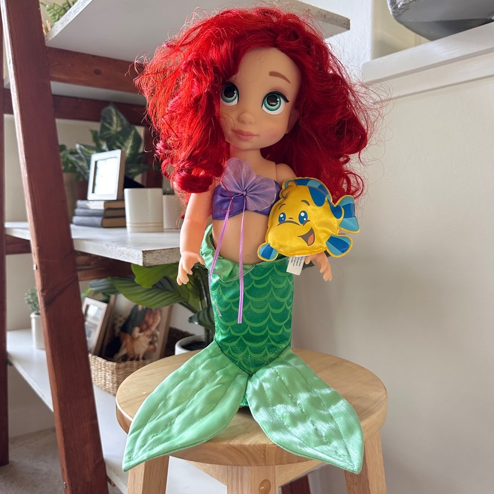 Disney Ariel and Flounder doll set
